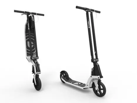 Самокат складной Kleefer, двухколёсный, регулируемый, взрослый, чёрно-белый, Pure-180