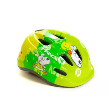 Шлем велосипедный TRIX, детский, кросс-кантри, 9 отверстий, зеленый, "dog"