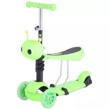 Самокат-трансформер Novatrack Disco-kids, 120/90 мм, зеленый, 120S.DISCOKIDS.GN9, 2019
