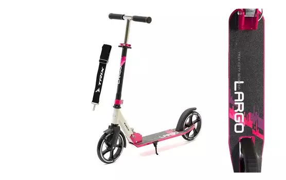 Самокат TRIX "LARGO", двухколесный, регулируемый, 2020, SKL-037 (Цвет: черно-бело-синий)