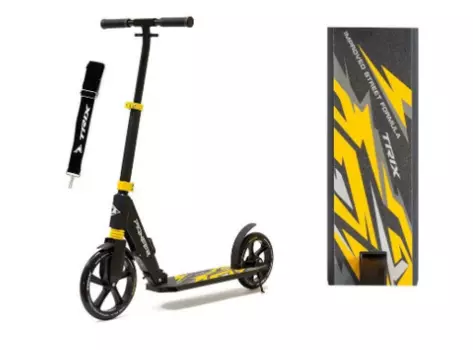 Самокат TRIX "PIONEER", двухколесный, складной, взрослый, 12310010072 (Цвет: Черно-Желтый)