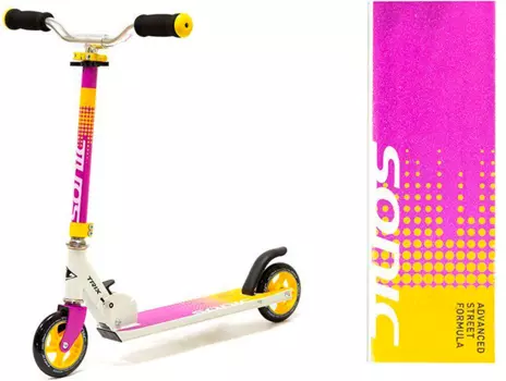 Самокат TRIX "SONIC" детский, двухколесный, складной, 125мм х 2, 12310010050 (Цвет: Бело-Розовый)