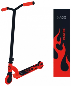 Самокат трюковый XAOS Bonfire Red 100 мм, детский, двухколесный, красный, 2021, SX18560