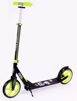 Самокат Vinca Sport, складной, 200 мм, алюминий, сталь, ABEC 9, 540х113 мм, черный, VSP 10 Northern Hunter