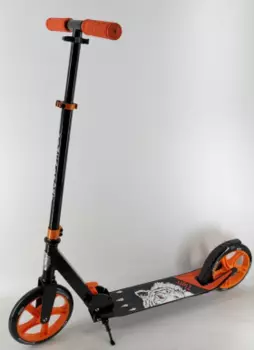 Самокат Vinca Sport, складной, PUколеса 200мм, алюминий, сталь, ABEC 7, черный/оранжевый, VSP 10 Tiger