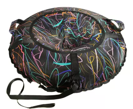 Санки надувные "Ватрушка", 80 см, принт "Цветная абстракция", КСНВ8018