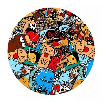 Санки надувные Vinca Sport "Ватрушка", 80 см, с круговым дизайном, цирк 80