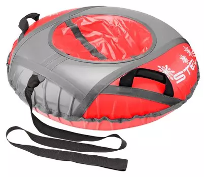 Санки STELS, надувные D80см верх тентовая ткань, без камеры, сн040/сн040.080 красно-серый