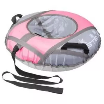 Санки STELS, надувные D80см верх тентовая ткань, без камеры, сн040/сн040.080 серо-розовые, 710096