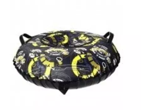 Санки-ватрушка, диаметр - 110см, принт "technology", низ ПВХ, верх ткань