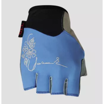 Велоперчатки Polednik CHLORIS, эластичный верх, замшевая ладонь с гелем, синий