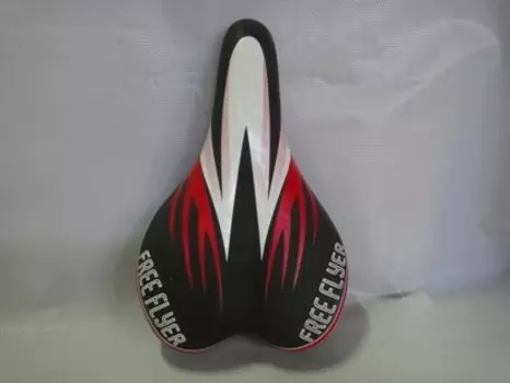 Седло TBS Active Free Flyer, чёрно-бело-красное, подростковое, размер 235-140мм