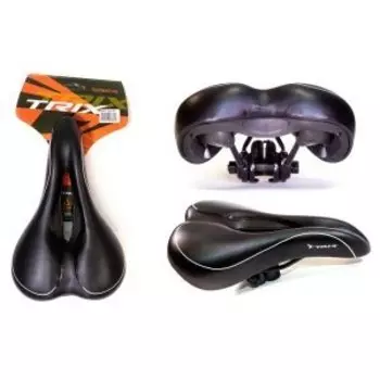 Седло TRIX, спорт, 265х165 мм, с замком, с вентиляцией, черный, AZ-5536-01