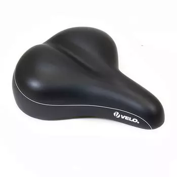 Седло VELO комфорт 254x205 мм, вакуумное, эластомерное, черное, SD-VL-6123-0-BK