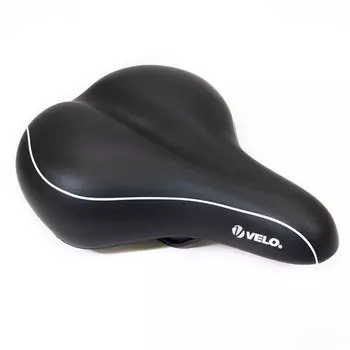 Седло VELO комфорт 275x211 мм, вакуумное, эластомерное, черное, SD-VL-6104-0-BK