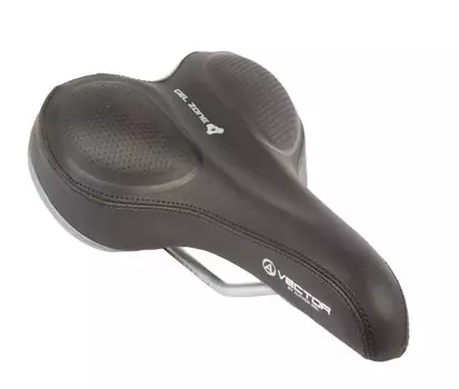 Седло велосипедное AUTHOR VECTOR, спорт/туризм, гелевое, 265х155мм, черное, 8-31048020