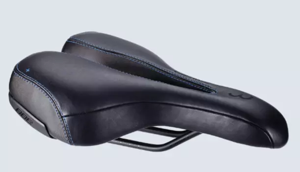 Седло велосипедное BBB SportPlus Active Leather ergonomic saddle memory foam черный б/р, BSD-113