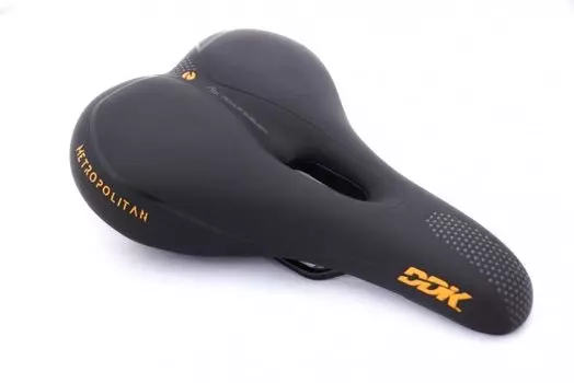 Седло велосипедное DDK 346, мужское, комфортное, с эластомерными пружинами, черный, DDK346
