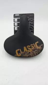 Седло велосипедное DDK-EX19, комфортное, стальная рамка, пружижины, черное, DDK-DEX19_blk