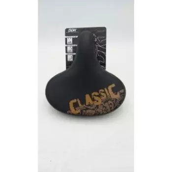 Седло велосипедное DDK-EX19, комфортное, стальная рамка, пружижины, черное, DDK-DEX19_blk