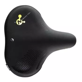 Седло велосипедное DDK, комфорт, эластомерные пружины, 271x271 мм, пена Memory Foam, черный, DEX26NEQ