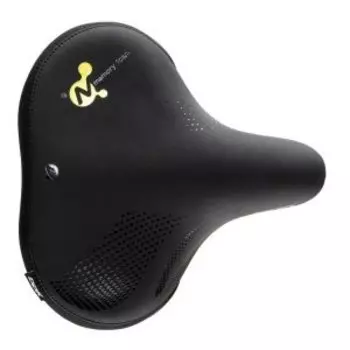 Седло велосипедное DDK, комфорт, эластомерные пружины, 271x271 мм, пена Memory Foam, черный, DEX26NEQ