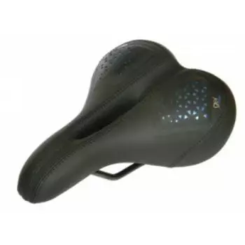 Седло велосипедное DDK-SA431G, комфортное, с гелевыми вставками, 273х165mm, черно-синий, DDK-SA431G