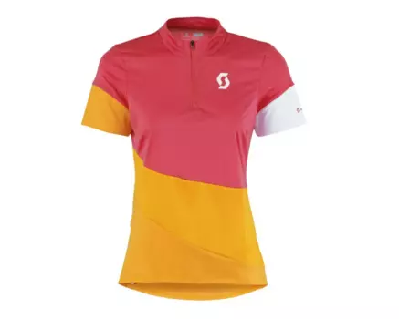 Велофутболка женская Scott Trail Flow teaberry pink/zinnia orange, 241812-5028