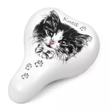 Седло велосипедное детское с замком, 220*160мм, VS 18 kotik