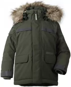 Куртка детская Didriksons HAJEN KIDS PARKA, элегантный зелёный, 502588