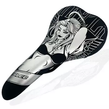 Седло велосипедное Enlee DS-20 Girl, MTB, с принтом ''девушка'', унисекс, ARV000223