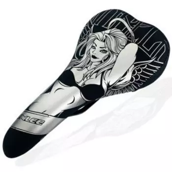 Седло велосипедное Enlee DS-20 Girl, MTB, с принтом ''девушка'', унисекс, ARV000223