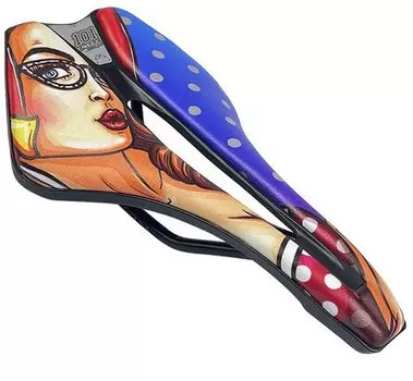 Седло велосипедное Enlee DS-30C, MTB, с цветным принтом, унисекс, ARV000214