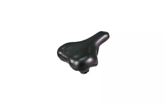 Седло велосипедное EVOLUTION TTZ016X, 255x260 мм, комфорт, эластомер, винил, черное, SDEV55260E0BK