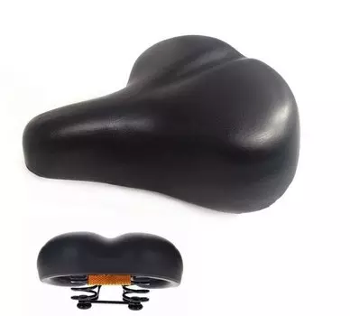 Седло велосипедное Forward HF-AZ-1214, 270*260 мм, на пружинах, с замком, черный, RSAHFAZ12141