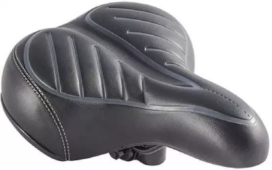 Седло велосипедное Forward HF-AZ-1228, 250*200mm, эластомерные пружины, с замком, черный, HF-1228