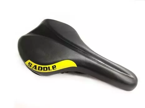 Седло велосипедное Forward HF-AZ-6086-3, 280*160 мм, с замком, черно-желтый, RSAHFAZ60861