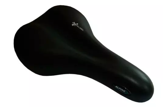 Седло велосипедное Green Cycle Moderate GSD-251, Unisex, стальные рейлы, черный