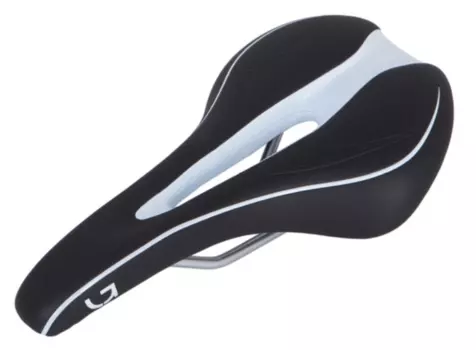 Седло велосипедное Green Cycle Sport GSD-256, Unisex, Cro-Mo rail, черный