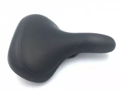Седло велосипедное HORST, комфортное, 260х205 мм, мягкое, эластомерное, на блистере, черный, 09-2007