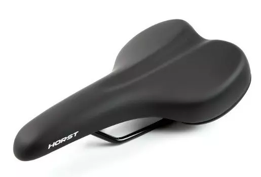 Седло велосипедное HORST, MTB, универсальное, 260х150мм. черное, 00-180757