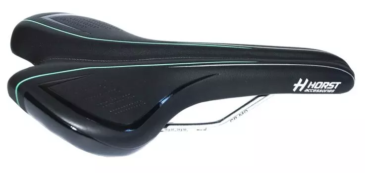 Седло велосипедное HORST, универсальное, 277х170 мм, облегченное, эластомерное, черное, 9-154257