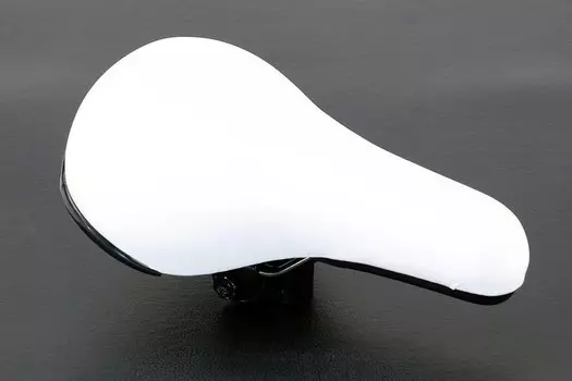 Седло велосипедное JOY KIE DS-1205B, 230х155mm, 380гр, белое, DS-1205 white
