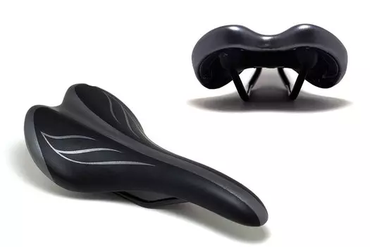 Седло велосипедное JOY KIE VDA1111A-01 MTB 280*140mm, 280гр, анатомическое, черное