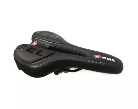Седло велосипедное KMS GEL, 275x160 мм, с гелевыми вставками, с отверстием, черный, FWD3213086