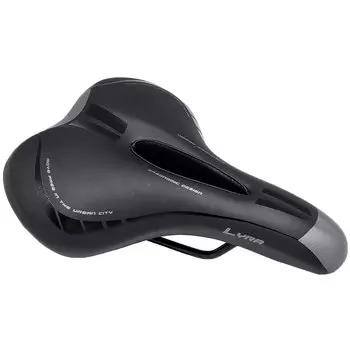 Седло велосипедное M.GRAPPA CTB LYRA, 260х200 мм ,с отверстием, чёрное, 6250