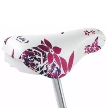 Седло велосипедное MONTE GRAPPA JUNIOR "MAGIC", 220х145 мм, 16-20", белый/розовый, BI996