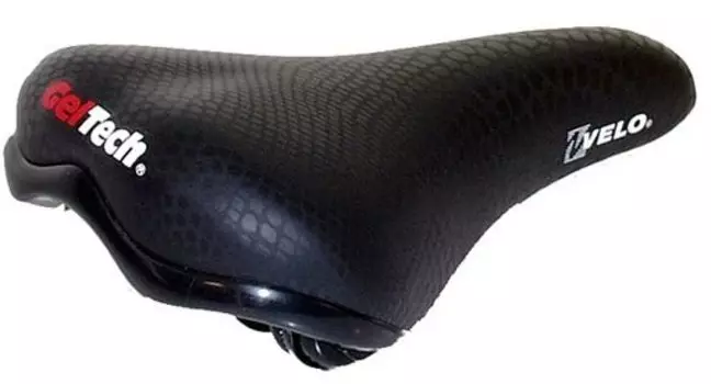 Седло велосипедное подростковое VELO, 16-24", 226х150мм, черное, 5-250205