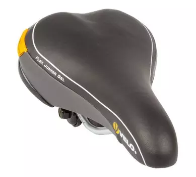 Седло велосипедное подростковое VELO JUNIOR-GEL, 226х150мм, гелевое, 16-24", черное, 5-250239