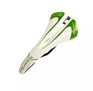 Седло велосипедное Rockbros, 27 x 12.5 см, белый/зеленый, 1658-2